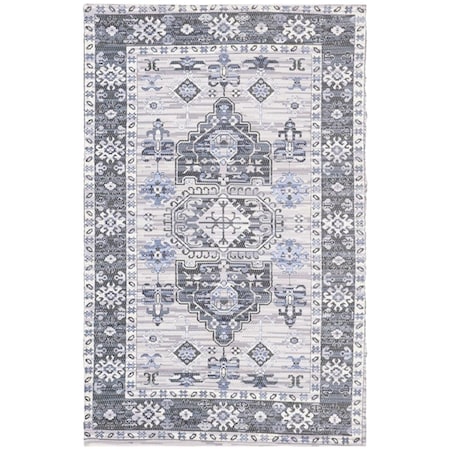 Safavieh 5 x 8 ft. Saffron Rectangle Flat Weave Rug - Purple & Ivory SFN651V-5
